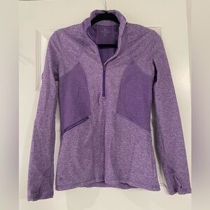 Athleta Purple Quarter-Zip Pullover, size XS